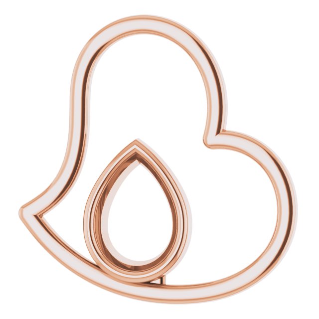 Bezel-Set Heart Pendant