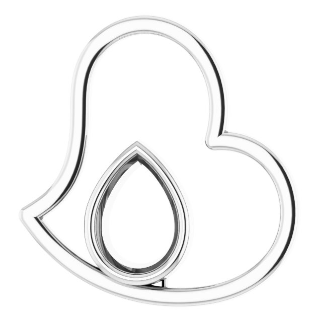 Bezel-Set Heart Pendant