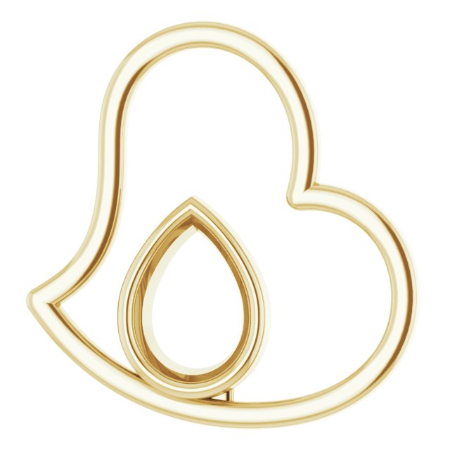 Bezel-Set Heart Pendant