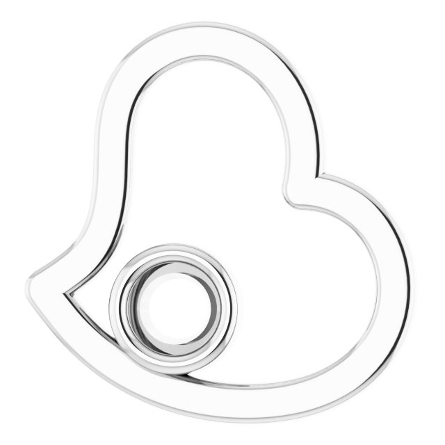 Bezel-Set Heart Pendant