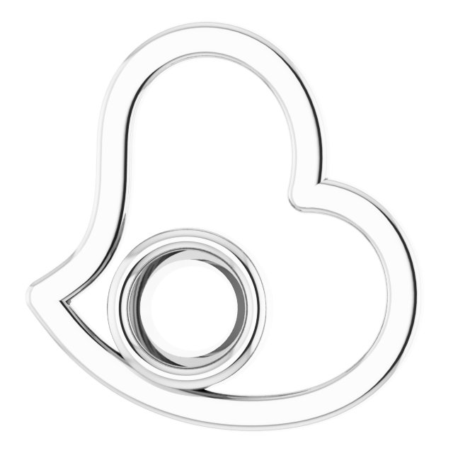 Bezel-Set Heart Pendant