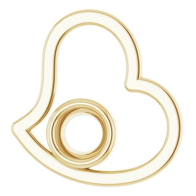 Bezel-Set Heart Pendant