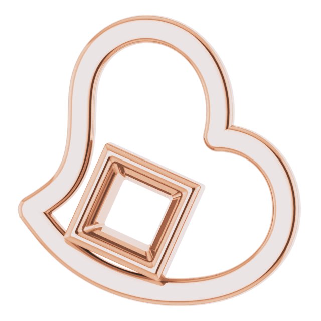 Bezel-Set Heart Pendant