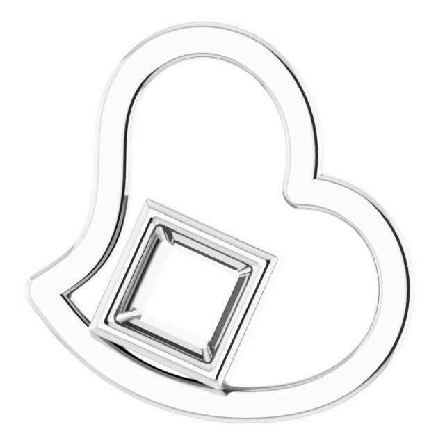 Bezel-Set Heart Pendant