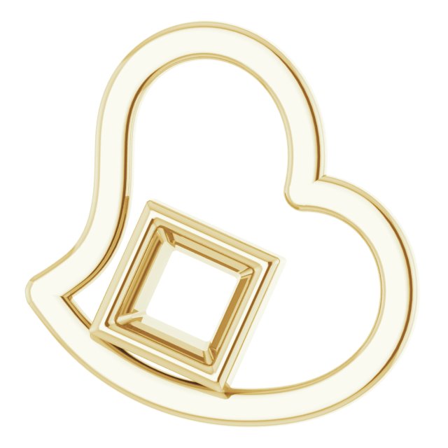 Bezel-Set Heart Pendant