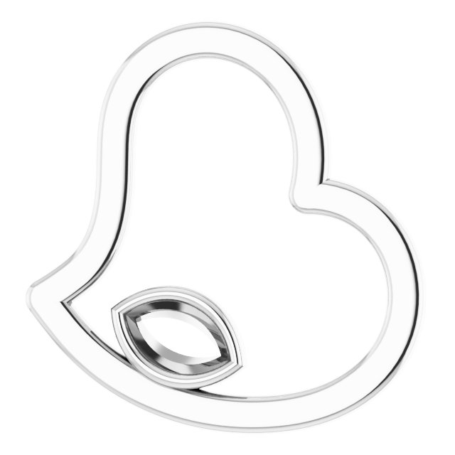 Bezel-Set Heart Pendant