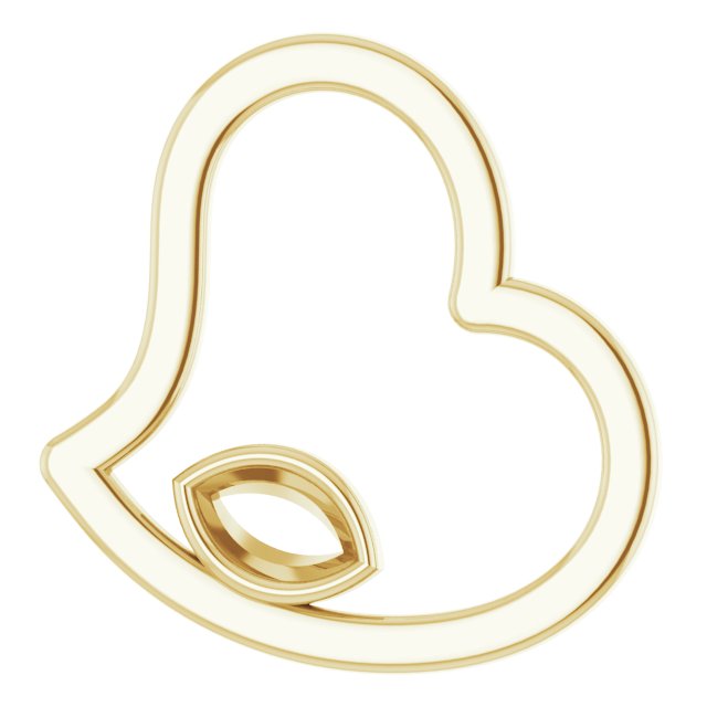 Bezel-Set Heart Pendant