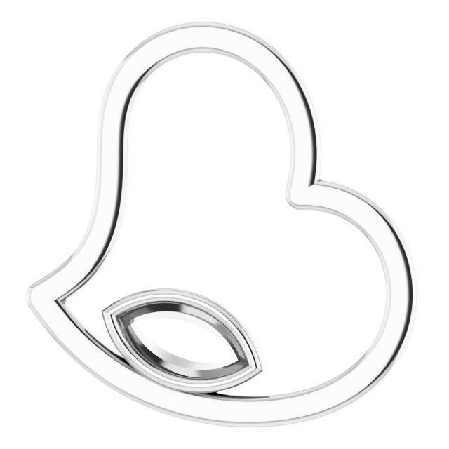 Bezel-Set Heart Pendant