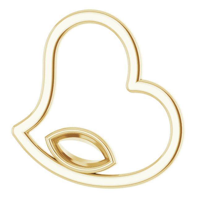 Bezel-Set Heart Pendant