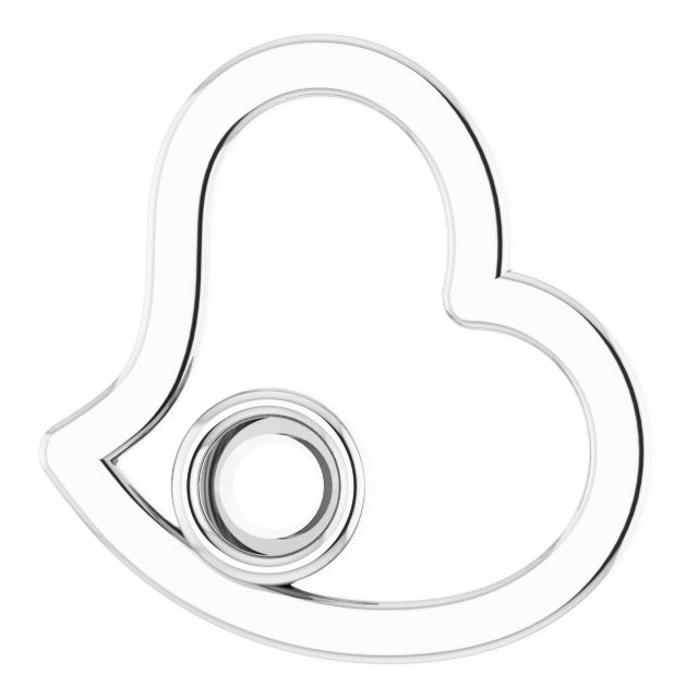 Bezel-Set Heart Pendant