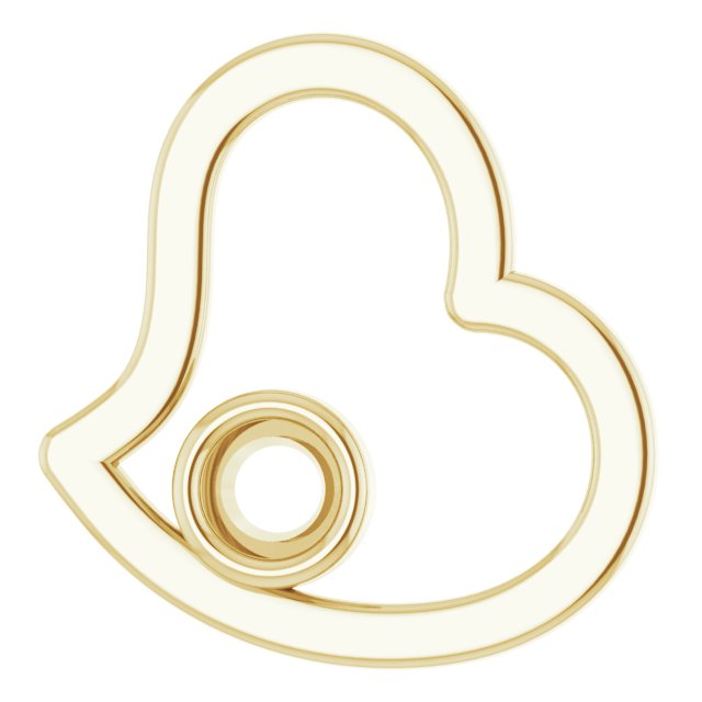 Bezel-Set Heart Pendant