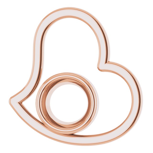 Bezel-Set Heart Pendant
