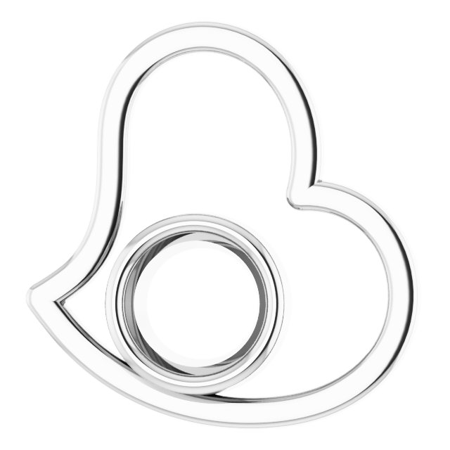 Bezel-Set Heart Pendant