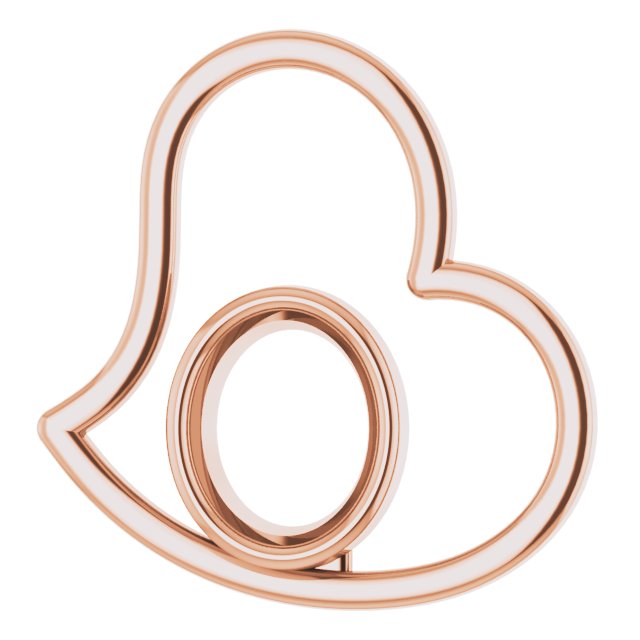 Bezel-Set Heart Pendant