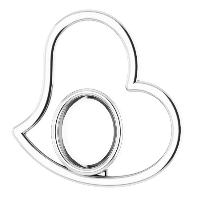 Bezel-Set Heart Pendant