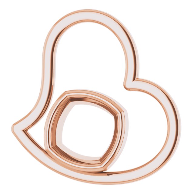 Bezel-Set Heart Pendant