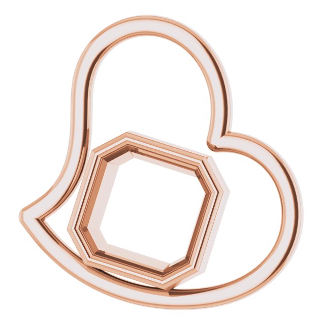 Bezel-Set Heart Pendant
