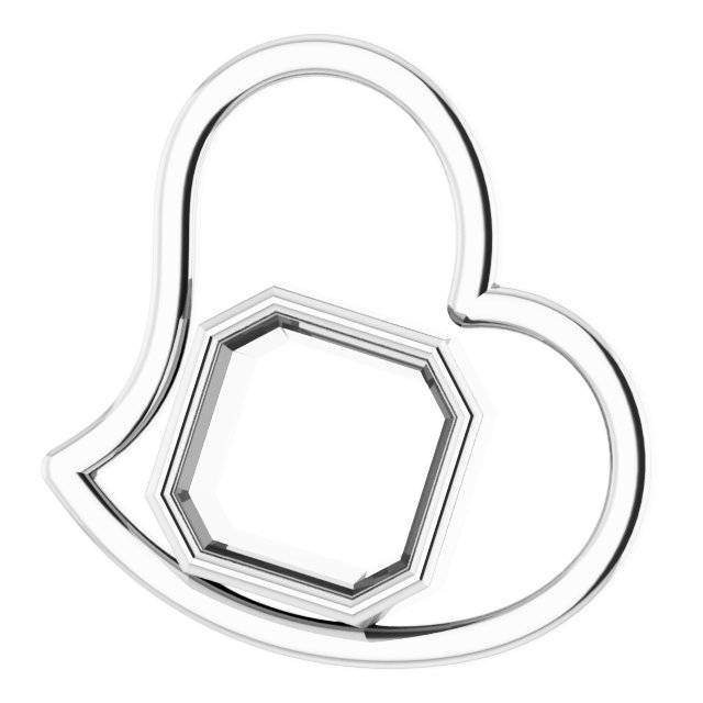 Bezel-Set Heart Pendant
