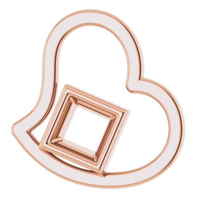 Bezel-Set Heart Pendant
