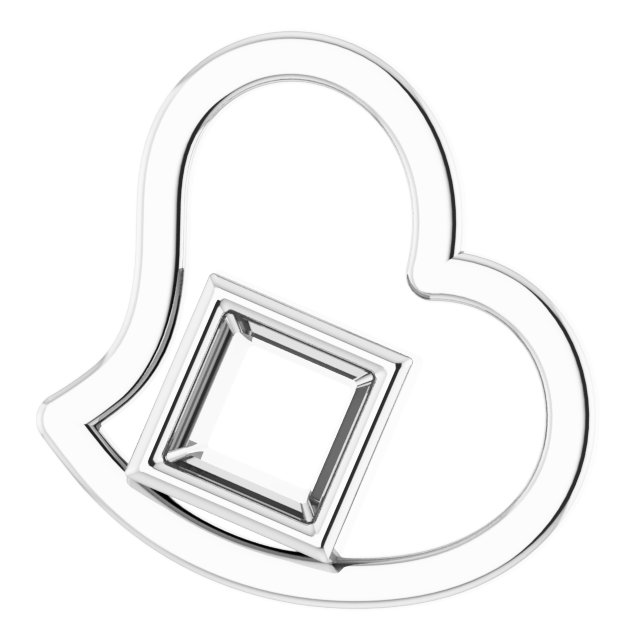 Bezel-Set Heart Pendant