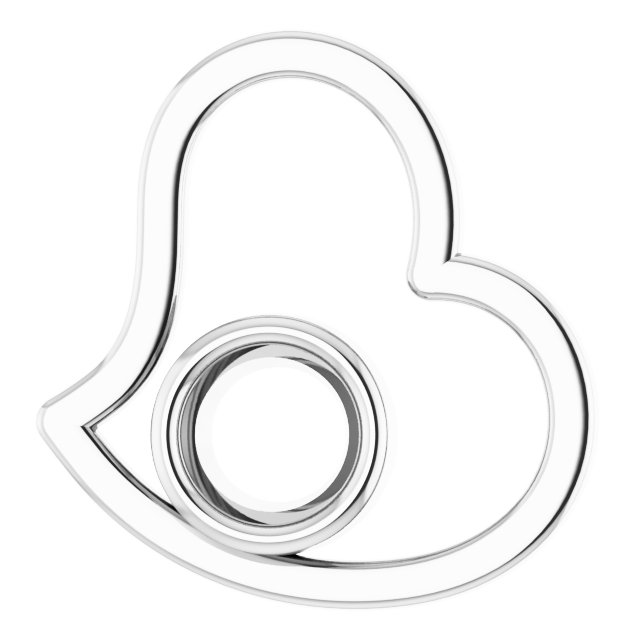 Bezel-Set Heart Pendant