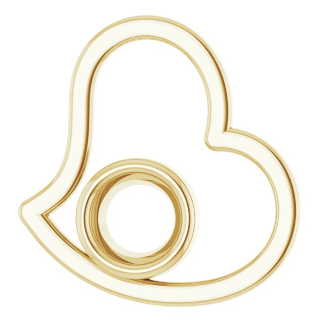 Bezel-Set Heart Pendant