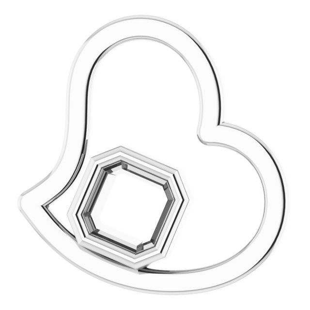 Bezel-Set Heart Pendant