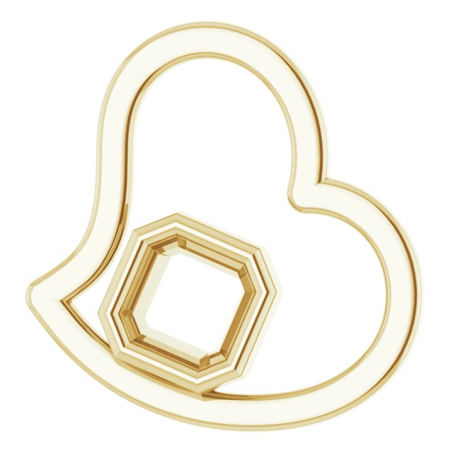 Bezel-Set Heart Pendant