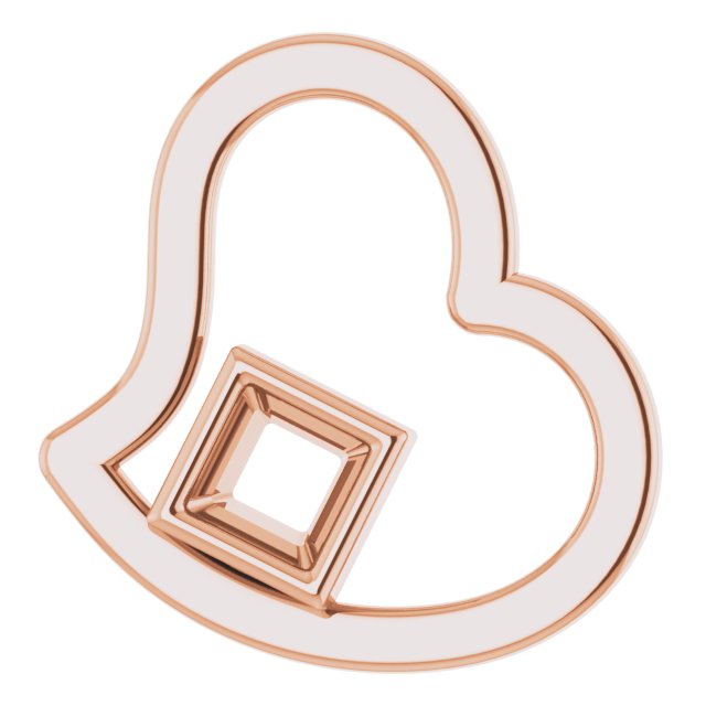 Bezel-Set Heart Pendant