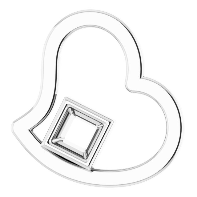 Bezel-Set Heart Pendant