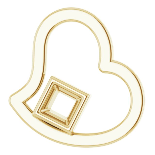 Bezel-Set Heart Pendant