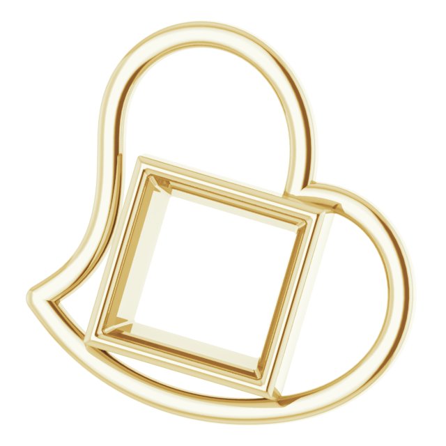 Bezel-Set Heart Pendant