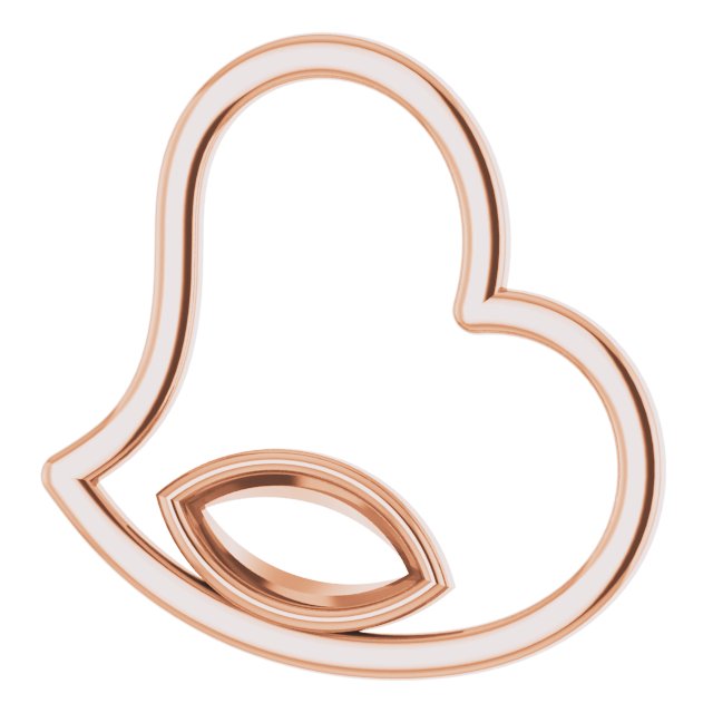 Bezel-Set Heart Pendant