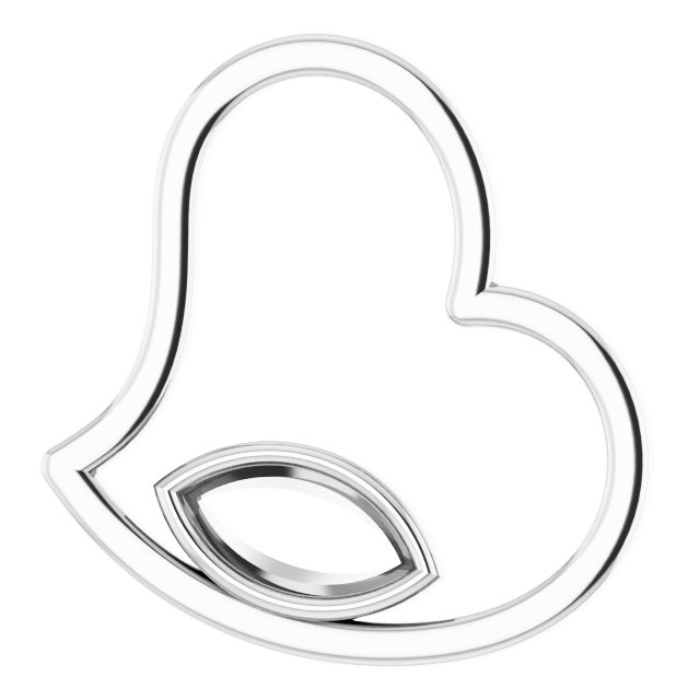 Bezel-Set Heart Pendant