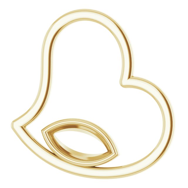 Bezel-Set Heart Pendant