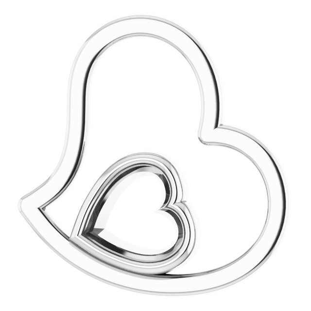 Bezel-Set Heart Pendant