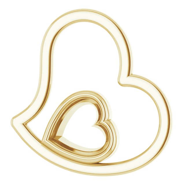 Bezel-Set Heart Pendant