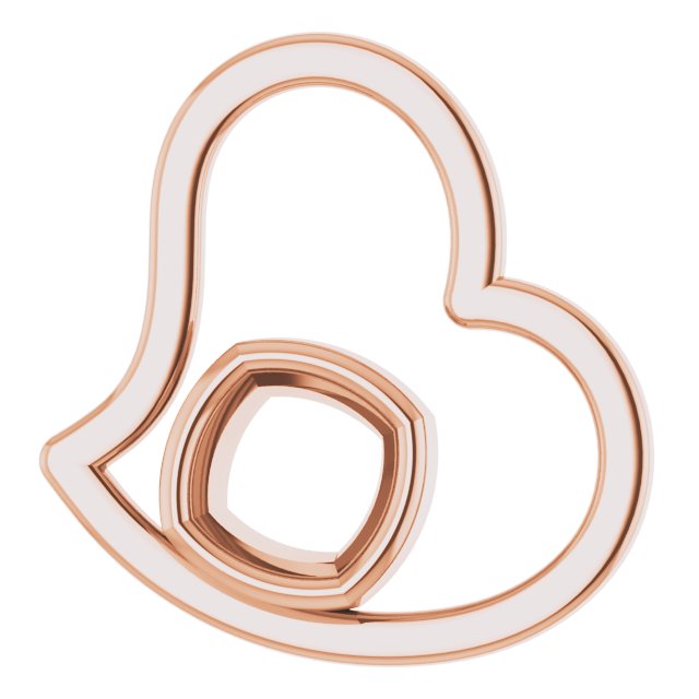 Bezel-Set Heart Pendant