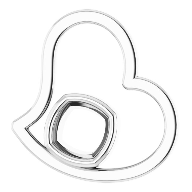 Bezel-Set Heart Pendant