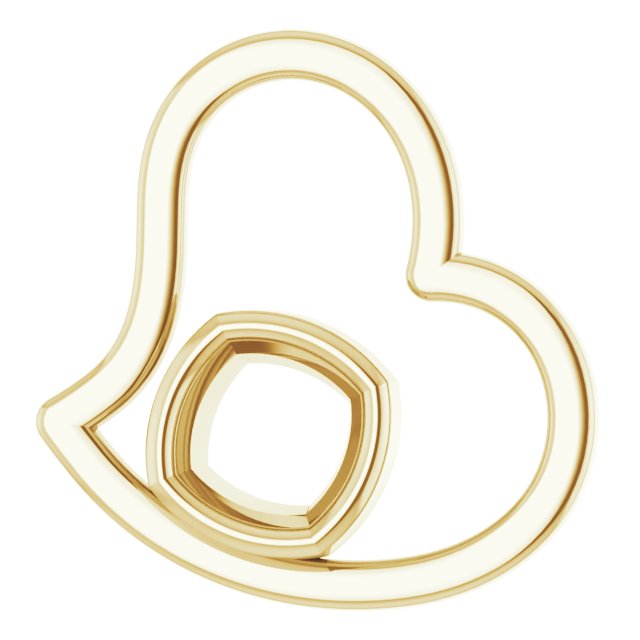 Bezel-Set Heart Pendant