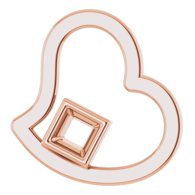 Bezel-Set Heart Pendant