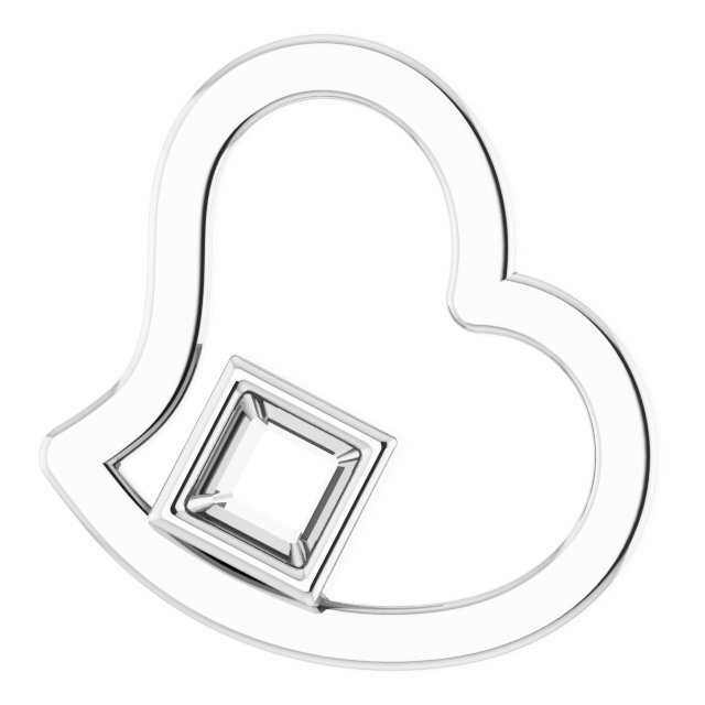 Bezel-Set Heart Pendant
