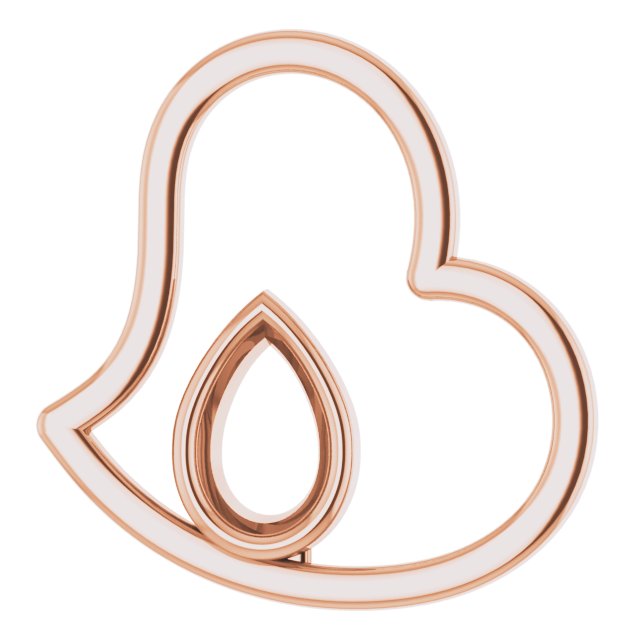 Bezel-Set Heart Pendant