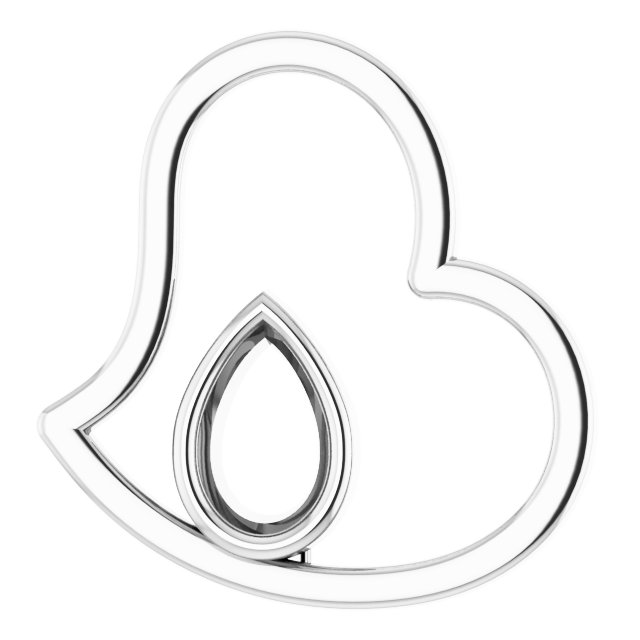 Bezel-Set Heart Pendant