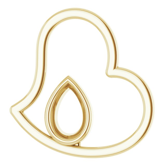 Bezel-Set Heart Pendant