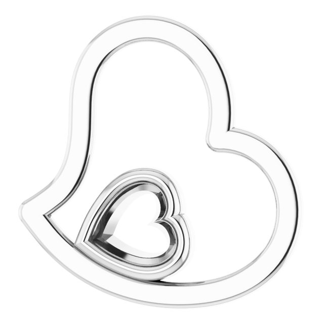 Bezel-Set Heart Pendant