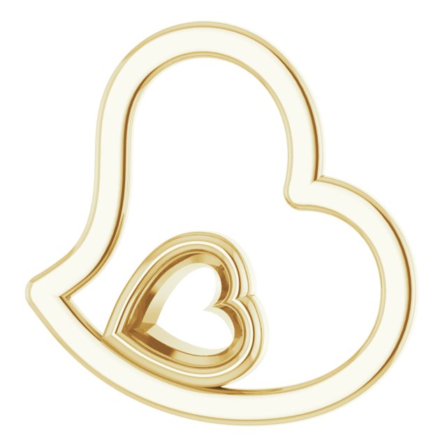 Bezel-Set Heart Pendant