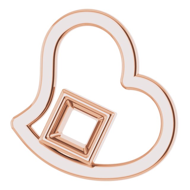 Bezel-Set Heart Pendant
