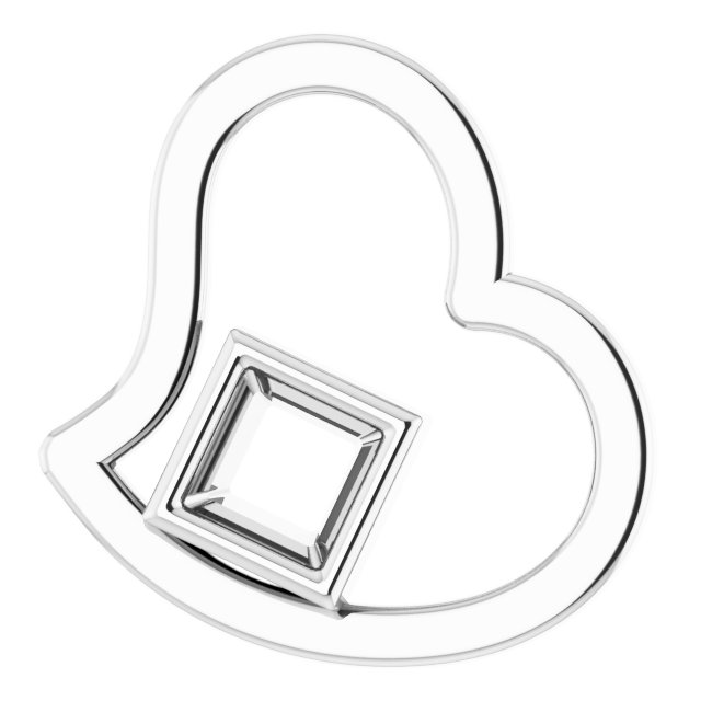 Bezel-Set Heart Pendant
