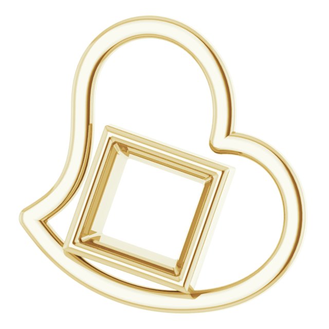 Bezel-Set Heart Pendant